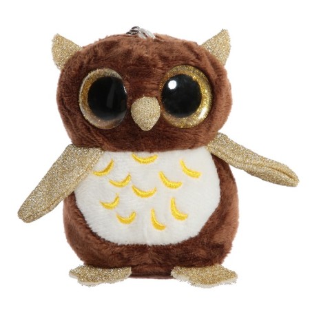 Soft toy "owl", on a key fob, color mix-3
