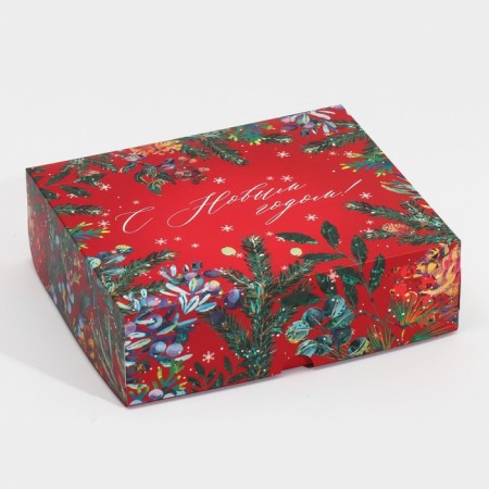 Box for confectionery "Happy New Year!", 17 x 20 x 6 cm, New Year-1