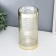 Glass of Glass for 1 candle "strips" gold 20x10x10 cm