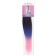 SIM-BRAIDS Kanecalon is three-color, corrugated, 65 cm, 90 gr, blue/black/light pink (#FR-33)
