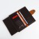 Male purse for magnet, department for cards, coins, brown color