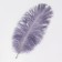 Feather for decor, size: 24 cm, gray color