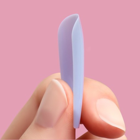 Patching nails, 24 pcs, ballerina shape, blue color-2