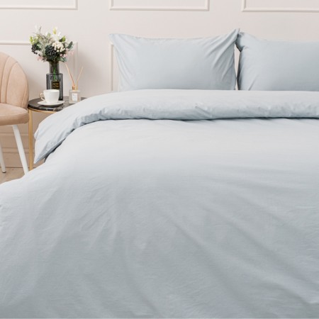 Ideason 1,5SP Set gray (under 145x215cm, naval 50x70cm 2pcs) Poplin 130g/m, HL100%-1