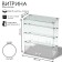 Table window, 3 inclined shelves, 600 × 300 × 700, chipboard, glass, white color