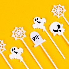Halloween skewers, 12 pieces in a set, white color