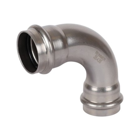 Two-Frame Rommer RSS-0003-000035, VPR-UPR, D = 35 mm, 90 °, press, stainless steel. steel