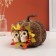 Decor "Two owls in the autumn pumpkin" 20x20x20 cm