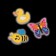 Axesses for shoes "Animal World", glow in the dark, 3 pcs