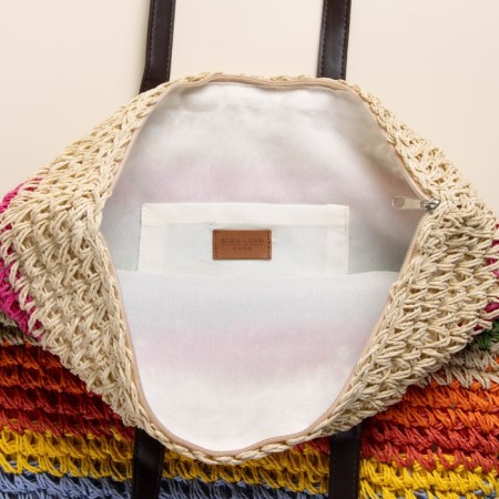 Women's bag SL Home, manual weaving, cotton, pens length 28 cm, 41 × 40 cm-4