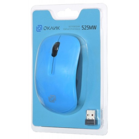 Mouse call 525MW Black/Blue optical (1000dpi) Wireless USB for laptop (3but)-5