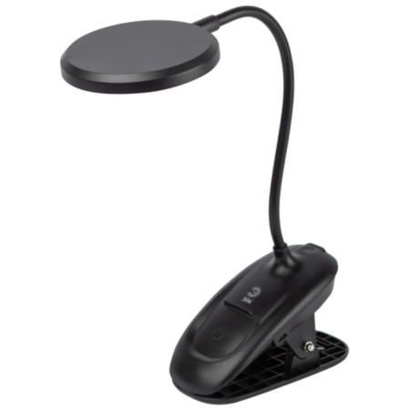 NLED-513-6W-BK desktop lamp LED battery on clothespin, black color