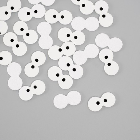 Decor for the creativity of the leatherette "Eye" set of 25 pcs 2.3x1.2 cm-1