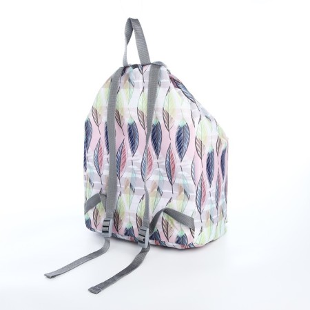Backpack from textiles on the lace, Erich Krause 1 Pocket, Gray Color/Multi -colored-3