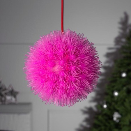 LED figure "Hedgehog" 18 cm, plastic, 220 V, glow pink-1