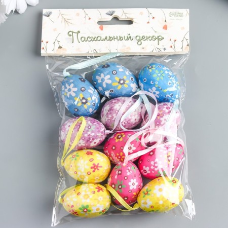 Decor Easter suspension "Egg - Polyanka" set 12 pcs egg 3x4 cm-2