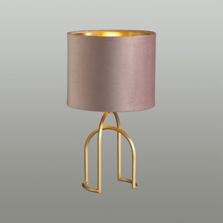 Lumion table lamp. STACY, 40W, E14, 340x180x180 mm, matte gold, pink color