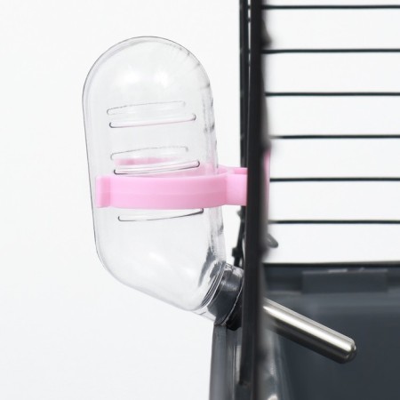 Drill for rodents with a metal nose, 60 ml, transparent with pink fastening-3