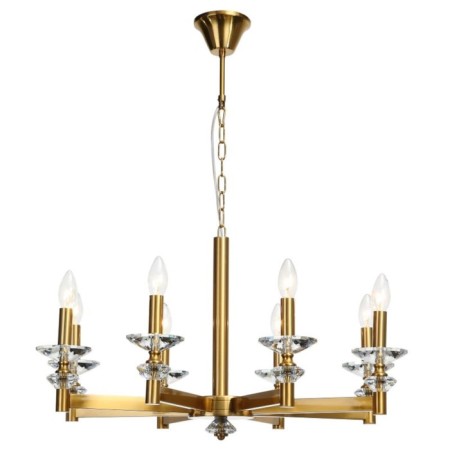 Suspended chandelier Albert 8xe14 40W, size 71x71x53-115 cm, bronze color