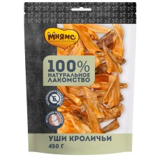 Mnyams treat for dogs, rabbit ears, 450 g