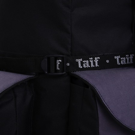 Tourist backpack on the valve, TAIF, 65 l, 3 external pockets, black/gray color-7