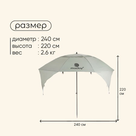 Maclay umbrella transformer UV 240 cm protection, h = 220 cm-2