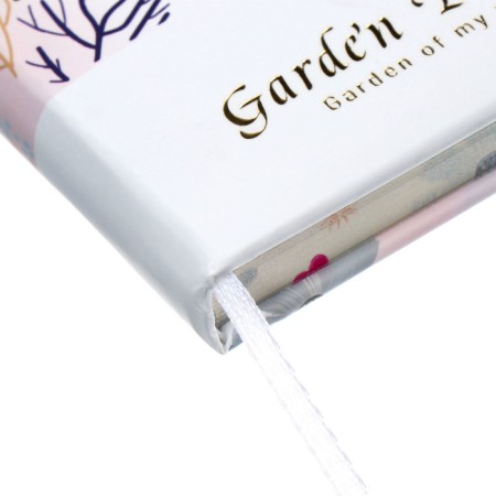 Notebook Gift Book 96l, line, with a knife, cut with a pattern of the cover, flowers (12.9x9cm) 10539-4