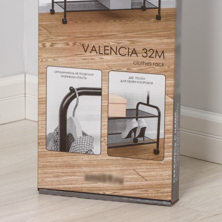 Valencia 32m clothing stand, 91.5 × 30 × 162 cm, white color-12