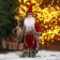 Santa Claus "in a red sheepskin coat with a flashlight" 30 cm