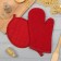 Complexes kit kitchen Ethel, red color: mittens 33x17 cm, take 24x19 cm
