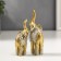 Polystone souvenir "Two gold elephants in a silver blanket" set of 2 pcs 11x8x3.2 cm