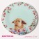 Plate Glass Dunch “Rabbit”, D = 23 cm, Blue Color