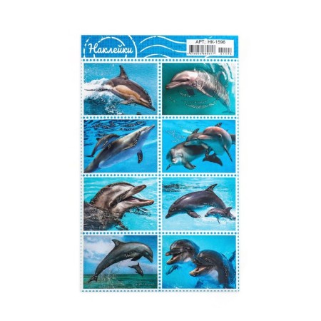 Decorative stickers "dolphins" 16x10 cm