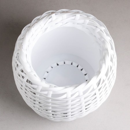 Decorative pitch "Shar", 19.5x18.5 cm, 3 l, white-2