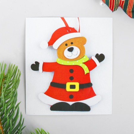 Set for creativity - create a Christmas tree decoration from the felt "New Year's bear"-2
