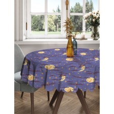 The tablecloth on the table “Cunning Moon and Month”, Round, Saten, D = 150 cm