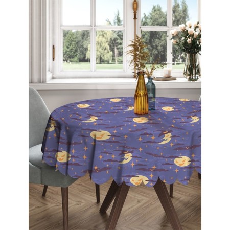 The tablecloth on the table “Cunning Moon and Month”, Round, Saten, D = 150 cm