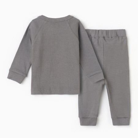 Kit for children (T-shirt/pants), gray color, height 68-74 (6-9 months)-5