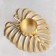 Metal "Link" candlestick, one candle, 12.3 x 10 x 2 cm, gold