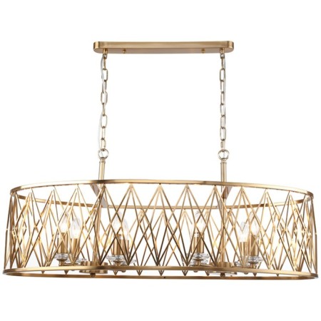 Suspended chandelier Rombik 8x14 40w, size 90x40x36-97 cm, bronze color