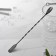 Spoon of barn stainless steel with a fork, length 32.5 cm, black color