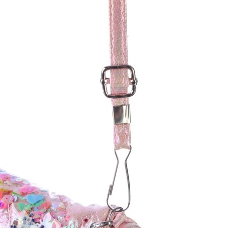 Children's bag on the valve, 6x12x16 cm, adjustable belt, pink mix-5