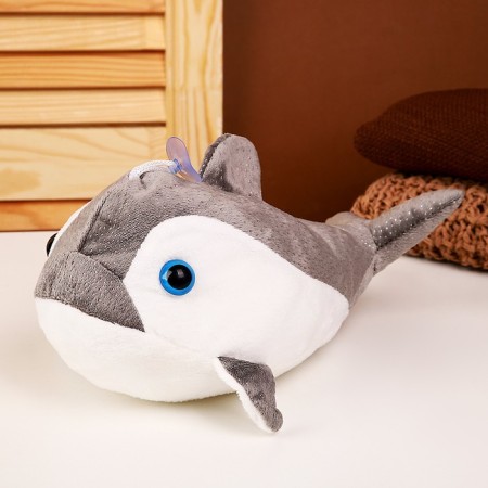 Soft toy "Shark", 25 cm, gray color