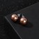 Pusets 15 pairs "Rachel" bead d = 6-12 mm, color beige-brown