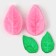 Mold "Rose leaf", silicone, 2 items, 5 × 3 cm, color mix