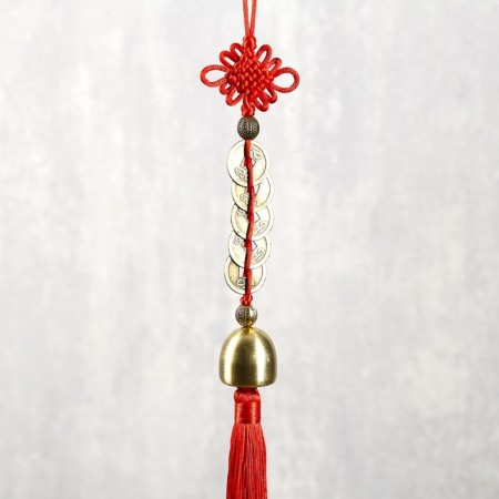 Metal bell "5 coins" 1 bell d = 2.5 cm 35x4.7x2.5 cm-2