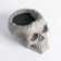 Figure Aromatic candle in concrete "Skull", 14x11 cm, black, cookies and skin