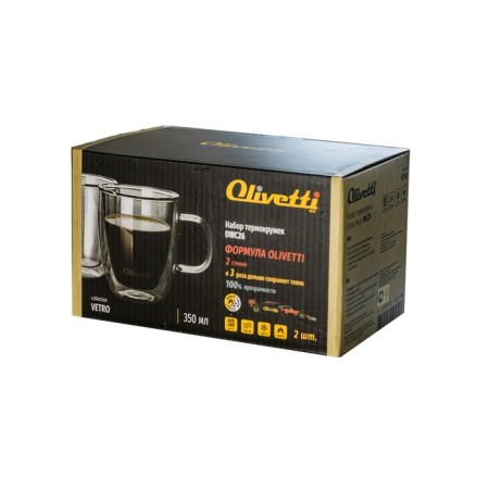 Set of mugs with double walls Olivetti DWC26, 2 pcs, 350 ml-1