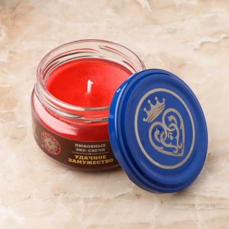 Eco-light magical "successful marriage" from natural wax, 7x5 cm-1