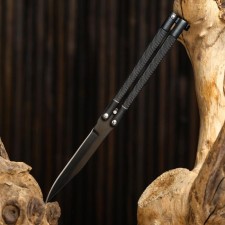Buratino butterfly knife steel - 420, handle - steel, 19 cm